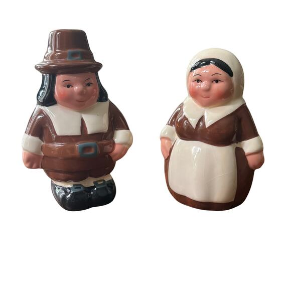 Publix Pilgrim Salt & Pepper Shakers 2002 Encore Edition Thanksgiving - Picture 2 of 9